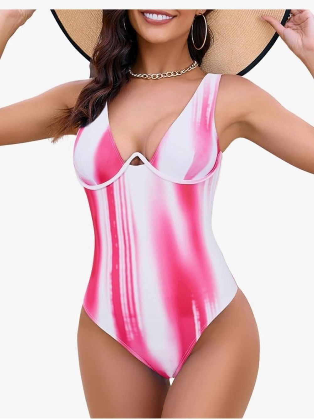 Zando One Piece High Cut Swimsuit Size XL